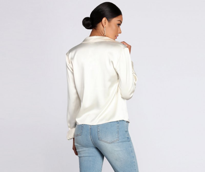 TableClothsUs The Classic Satin Blouse